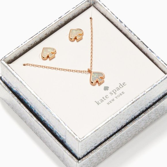 kate spade Jewelry - NWT Kate Spade Opal Glitter Stud and Pendant Set